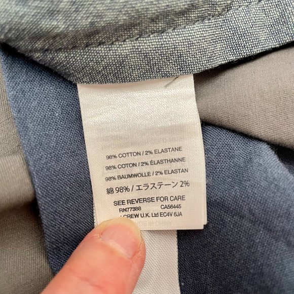 NWT Men's J. Crew 9" Stretch Chino Shorts, Spokane Grey, Size 38 - Picture 7 of 8